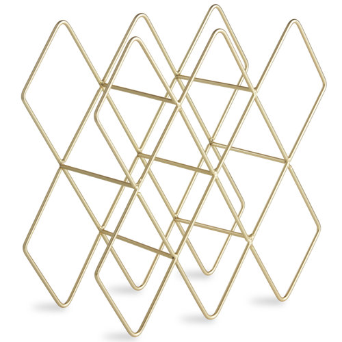 VonShef Tabletop Wine Bottle Rack in Gold & Reviews Wayfair